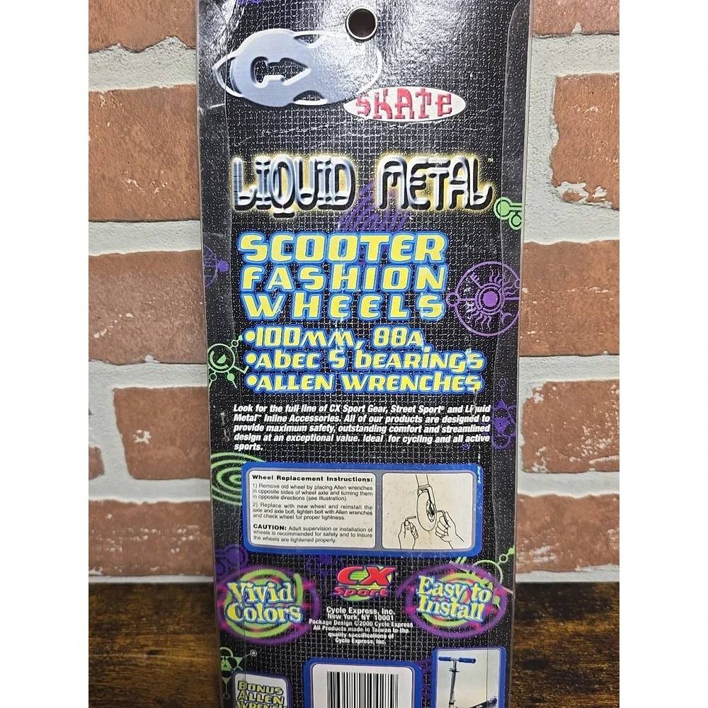 CX Gear 100mm, 88A Mega Wheel Scooter Replacement Kit ABEC 5 Bearings Vintage